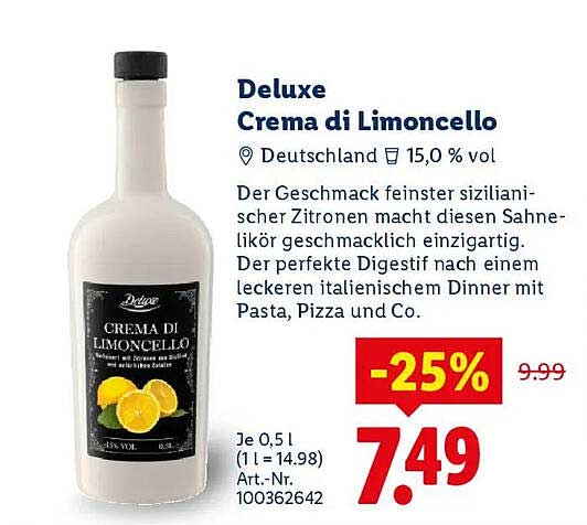 Deluxe Crema di Limoncello
