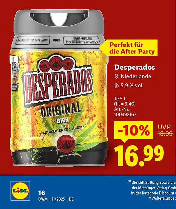 Desperados Original Bier (5L)