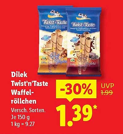 Dilek Twist’n’Taste Waffel-Röllchen 150 g