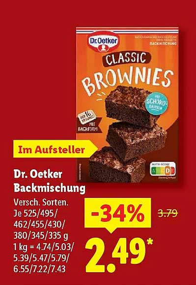 Dr. Oetker Backmischung Classic Brownies