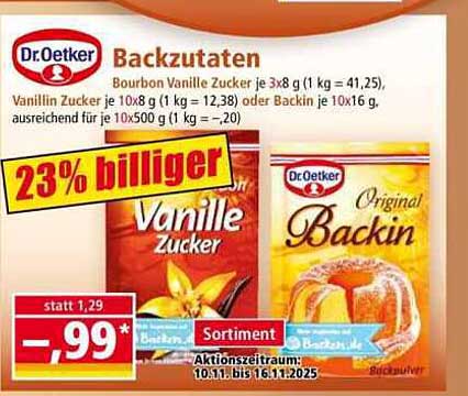 Dr. Oetker Backzutaten - Bourbon Vanille Zucker & Vanillin Zucker
