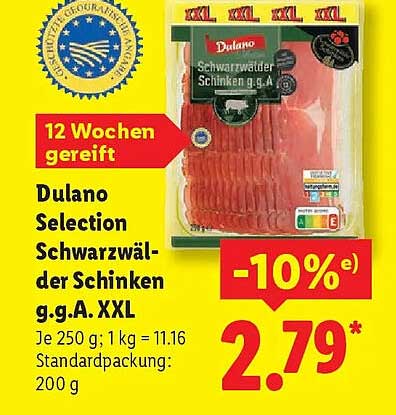 Dulano Selection Schwarzwälder Schinken g.g.A. XXL