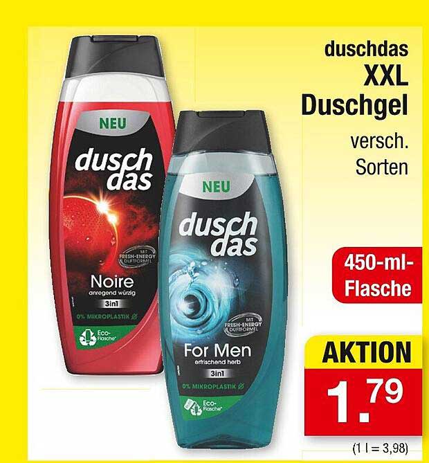 duschdas XXL Duschgel, verschiedene Sorten, 450-ml-Flasche
