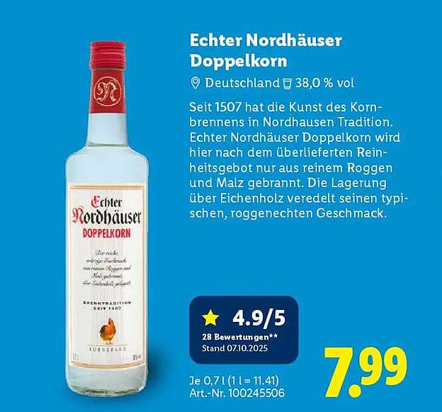 Echter Nordhäuser Doppel-korn