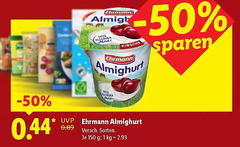 Ehrmann Almighurt 150 g - Verschiedene Sorten