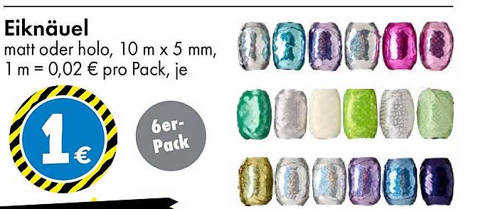 Eiknäuel 6er-Pack - Matt oder Holo