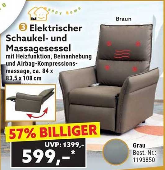 Elektrischer Schaukel- und Massagesessel mit Heizfunktion