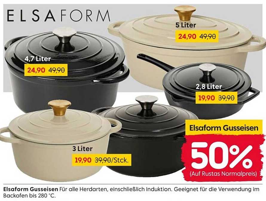 Elsaform Gusseisen von Rusta - 50% Rabatt auf den Normalpreis!