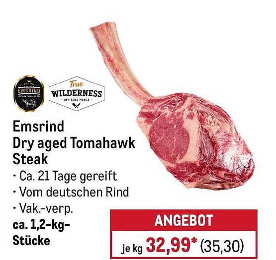 Emsrind Dry aged Tomahawk Steak