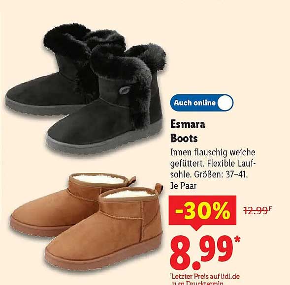 Esmara Boots - Flauschig weiche Winterstiefel für Damen