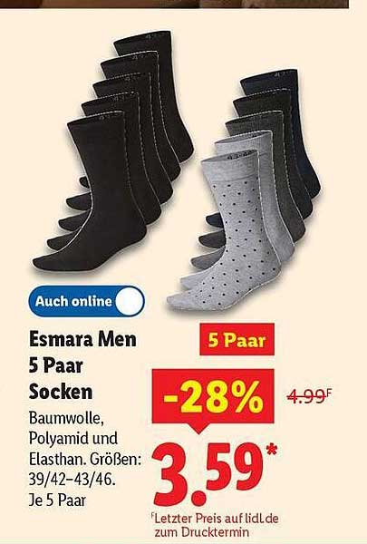 Esmara Men 5 Paar Socken