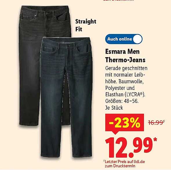 Esmara Men Thermo-Jeans