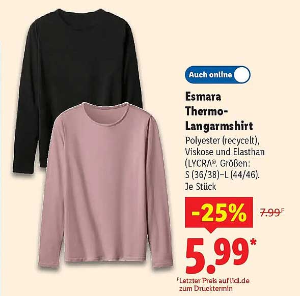 Esmara Thermo-Langarmshirt