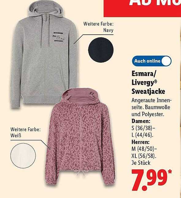 Esmara/Livergy® Sweatjacke