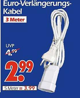 Euro-Verlängerungskabel 3 Meter