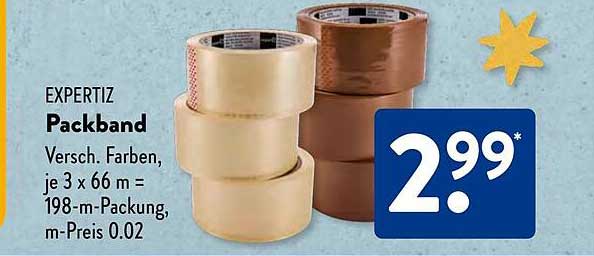 EXPERTIZ Packband - Verschiedene Farben, 3 x 66 m