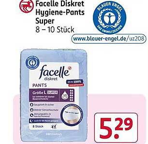 Facelle Diskret Hygiene-Pants Super 8 – 10 Stück