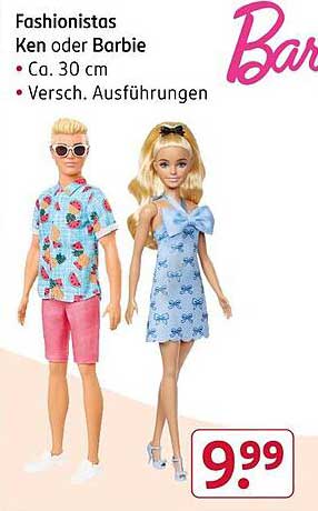 Fashionistas Ken oder Barbie - Ca. 30 cm