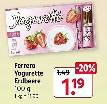 Ferrero Yogurette Erdbeere 100 g