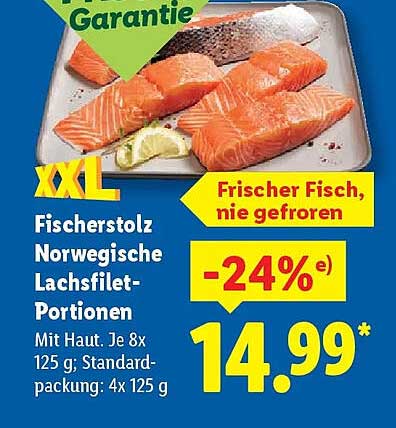 FischerStolz Norwegische Lachsfilet-Portionen XXL