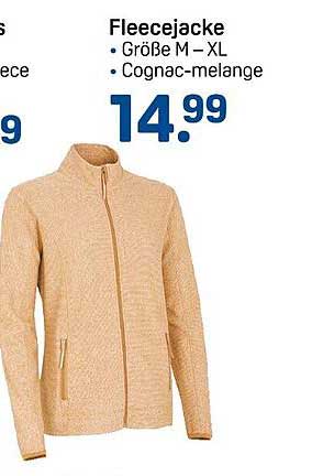 Fleecejacke in Cognac-Melange - Größe M – XL