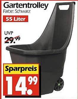 Gartentrolley Farbe: Schwarz 55 Liter
