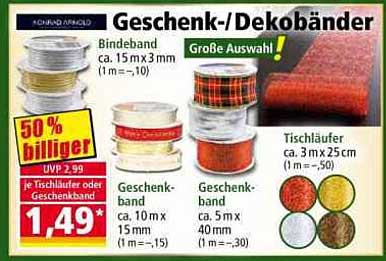 Geschenk-/Dekobänder