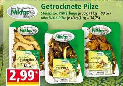 Getrocknete Pilze von Niklas - Steinpilze, Pfifferlinge oder Wald-Pilze