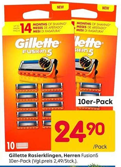 Gillette Rasierklingen, Herren Fusion5 10er-Pack