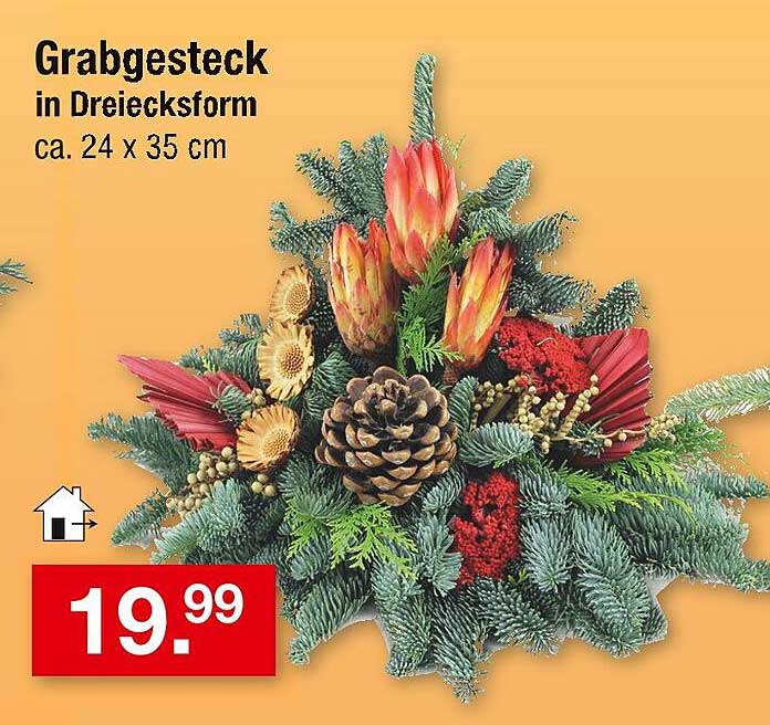 Grabgesteck in Dreiecksform