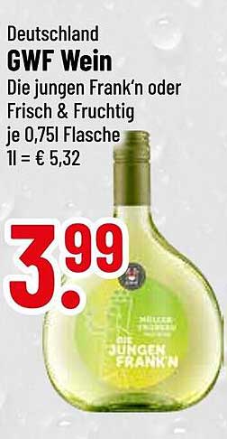 GWF Wein - Die jungen Frank'n oder Frisch & Fruchtig, je 0,75l Flasche