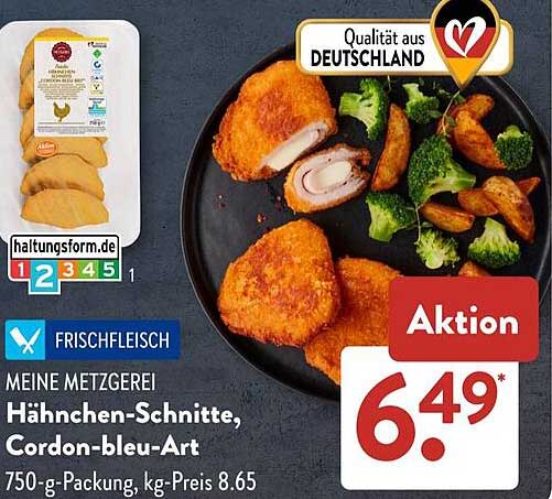 Hähnchen-Schnitte, Cordon-bleu-Art, 750 g – Aktion!