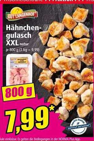 Hähnchengulasch XXL natur 800 g