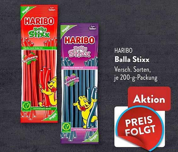 HARIBO Balla Stixx – Verschiedene Sorten, je 200-g-Packung