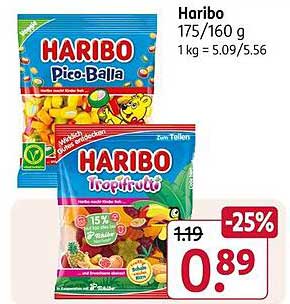 Haribo Tropifrutti und Pico-Balla reduziert
