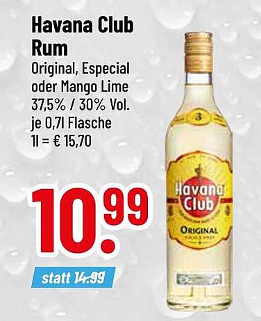 Havana Club Rum Original, Especial oder Mango Lime