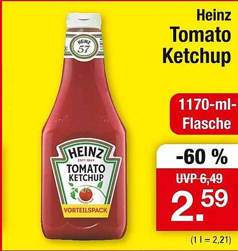 Heinz Tomato Ketchup 1170-ml-Flasche