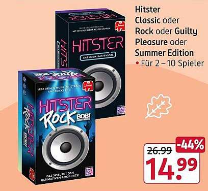Hitster Classic, Rock oder Guilty Pleasure - Das Musik-Kartenspiel