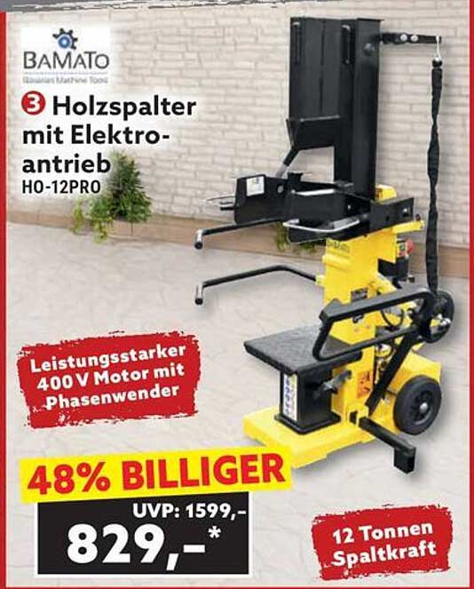 Holzspalter mit Elektroantrieb HO-12PRO