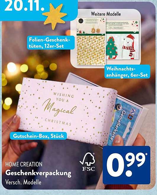 Home Creation Geschenkverpackung - Verschiedene Modelle