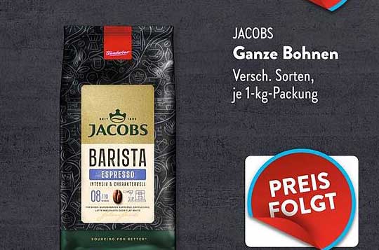 JACOBS Ganze Bohnen - Verschiedene Sorten, je 1-kg-Packung