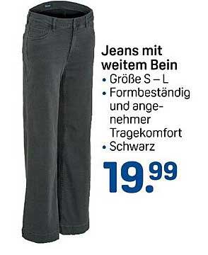 Jeans mit weitem Bein - Schwarz in den Größen S – L