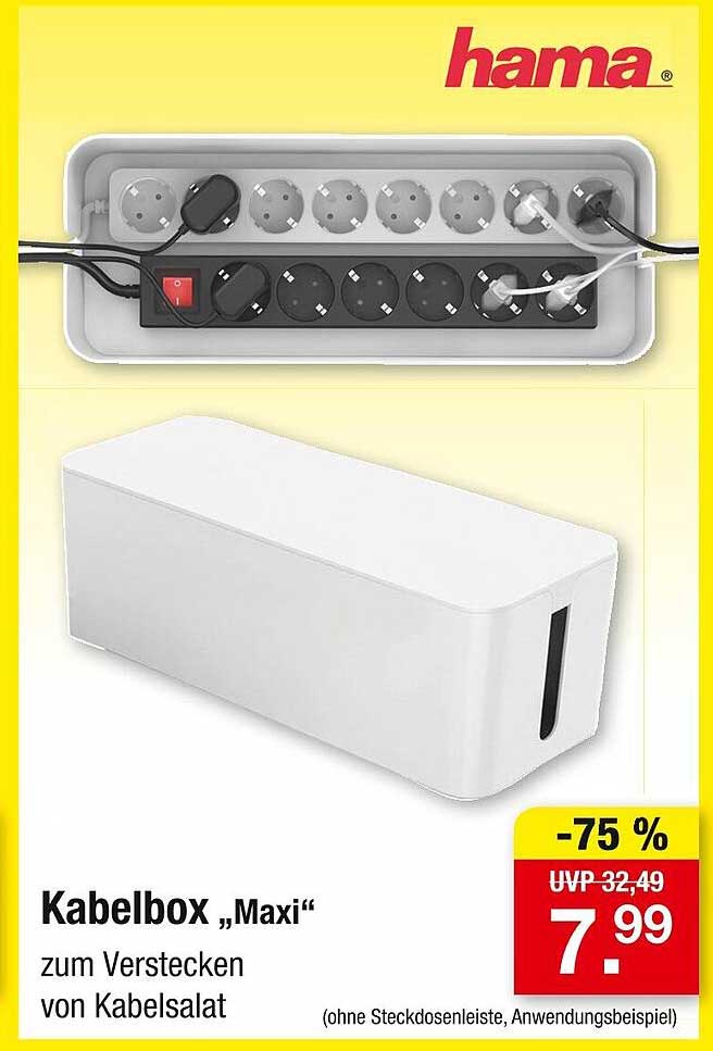 Kabelbox „Maxi“ zum Verstecken von Kabelsalat