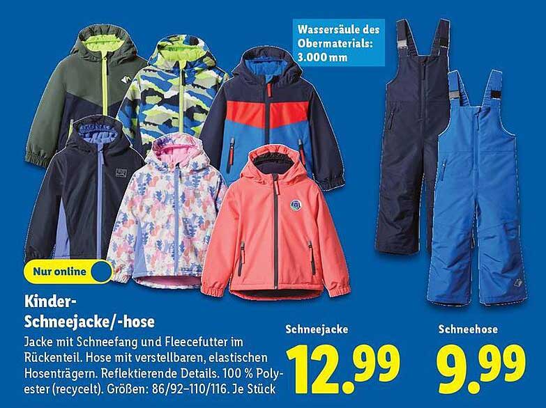 Kinder-Schneejacke/-hose