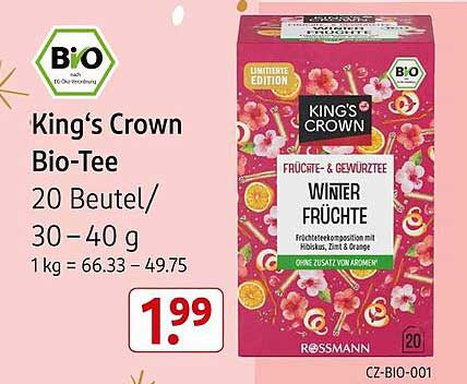 King's Crown Bio-Tee Winter Früchte 20 Beutel
