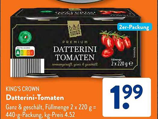 KING'S CROWN Datterini-Tomaten – 2er-Packung