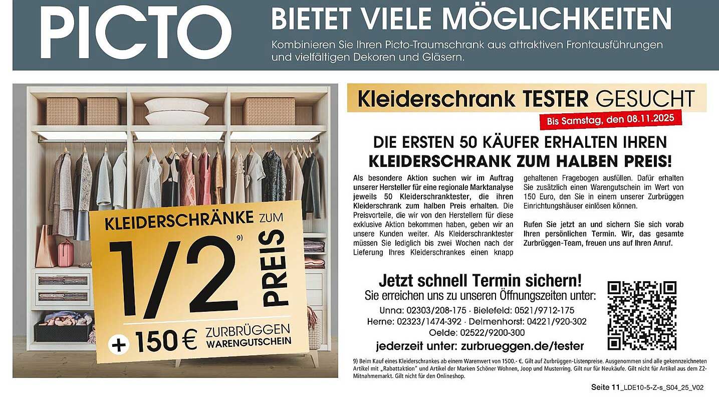Kleiderschrank Tester gesucht – Die ersten 50 Käufer erhalten ihren Kleiderschrank zum halben Preis!