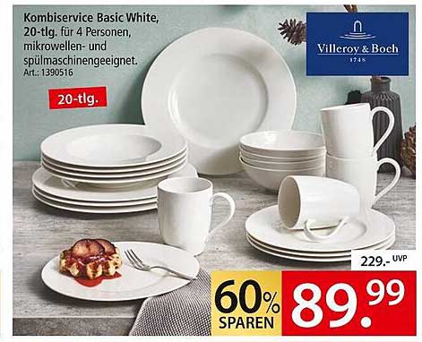 Kombiservice Basic White, 20-tlg. für 4 Personen