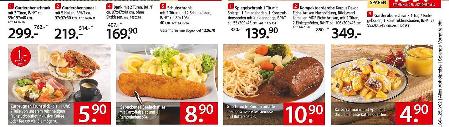 Kompaktgarderobe Korpus Dekor Eiche-Artisan