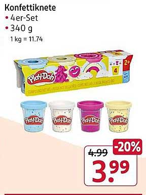 Konfettiknete 4er-Set